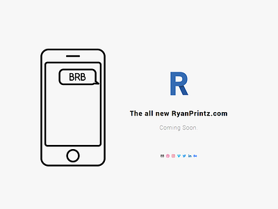 Under Construction blue branding clean design flat illustrator iphone minimal mobile under construction web web design