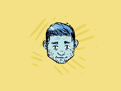 The guy with GERD face headshot illustration sad tapekingkong yellow