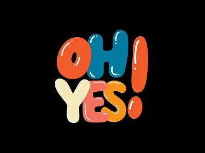 Oh Yes! handdrawn instagram over app typography