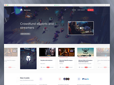 eSports Landing Page design e sports esport esports frontpage game gaming landing tournaments web webdesign website