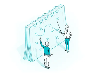 Overview hand drawn line overview planning positioning