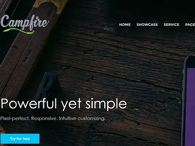 Campfire | One Page Multipurpose WordPress Theme agency business clean corporate css3 marketing modern multipurpose one page responsive seo slider