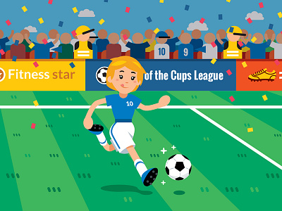 Soccer Girl illustration ball cute flat funny girl goal illustration landing page mascot soccer sport team