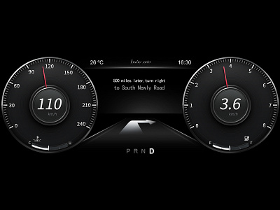 car cluster concept design car，ui，ui，design，black