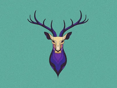 Deer Wip deer head illustration vector wip