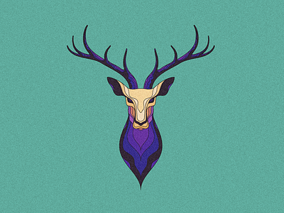 Deer Wip deer head illustration vector wip