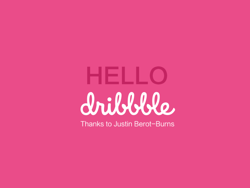 Hello dribbble debut hello motion shot thanks