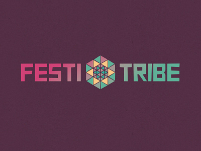 FestiTribe cube festitribe festival geometric hexagon logo mandala square sun