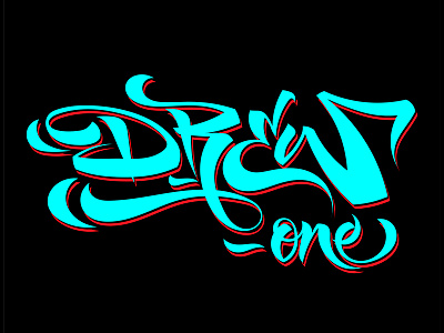 Drew caligraffiti graff graffiti lettering letters oldschool tag type typography vector writing