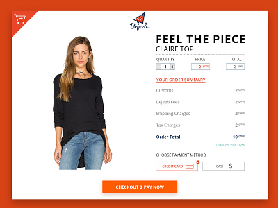 Checkout landing page shop ui ux web