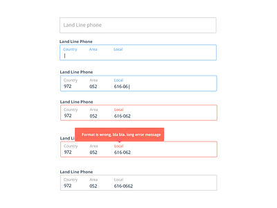 States of form field form ui