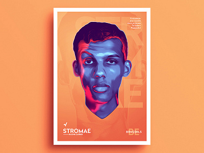 Neon Artist .2 - Stromae artist belgium glitch music neon portrait saturated stromae