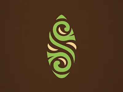 'S' Leaf bakery banana branding bright fresh fruit identity letter logo monogram s tropical