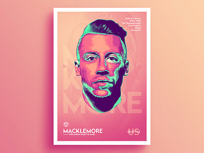 Neon Artist .4 - Macklemore artist glitch music neon portrait ryan lewis saturated