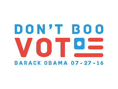 Don't Boo. Vote. affinity designer affinity photo barack obama donald trump election hillary clinton illustration illustrator president sketch type typography vote