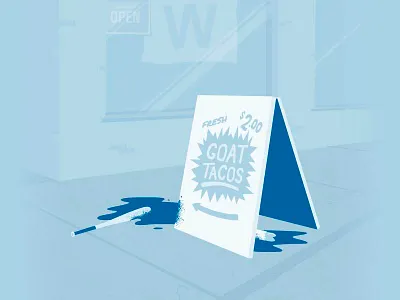 Goat Tacos baseball baseball bat bat chicago cubbies cubs goat illustration illustrator sign taco