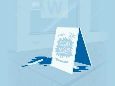 Goat Tacos baseball baseball bat bat chicago cubbies cubs goat illustration illustrator sign taco