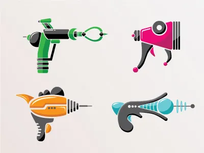 Ray Guns alien laser gun pew pew ray gun sci fi space