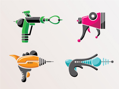 Ray Guns alien laser gun pew pew ray gun sci fi space