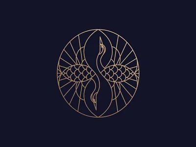 Sushi Bar & Lounge japanese logo lounge red crown crane sushi bar