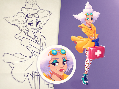 Vampire Nurse caricature cartoon cartoonish character characterdesign concept fun game girl illustration sketch vampire