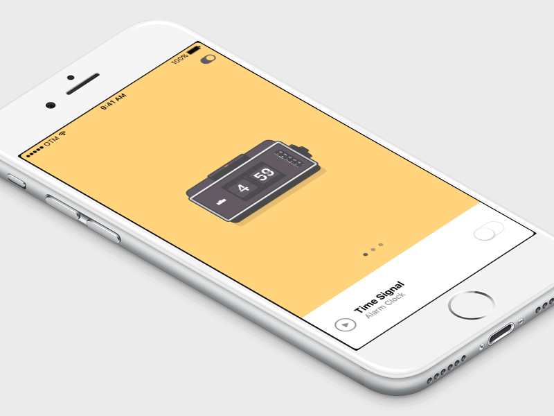 Time Signal App UX/UI Exploration after effects alarm animation app clock cuckoo ios
