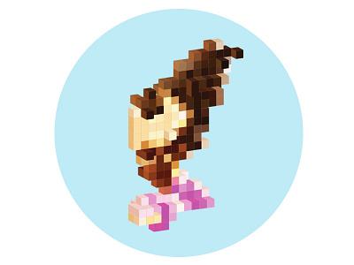 Rez character illustration pixelart