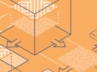 working on a flow illustration infographic simple
