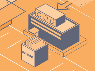 Materials Number 2 illustration infographic simple