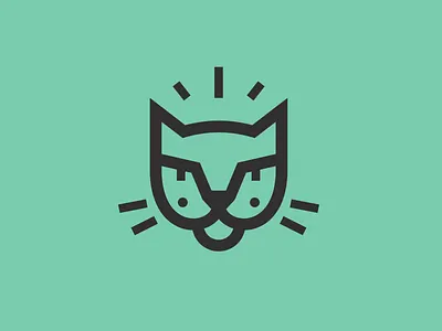 Mancat animal cat feline growl logo mark meow pussy pussycat. whiskers