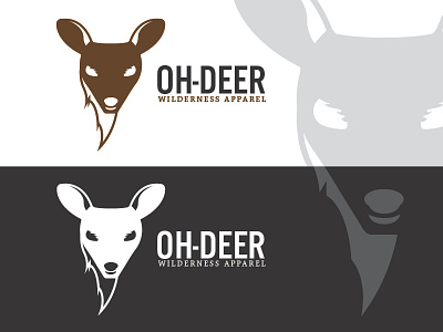 Oh Deer apparel christmas deer icon illustrator logo minimal