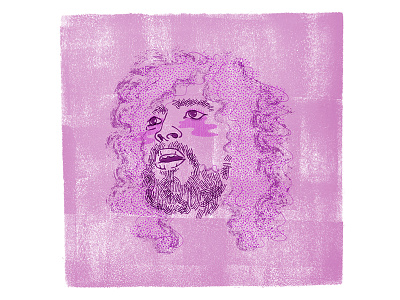 Devendra digital face illustration ink music portrait