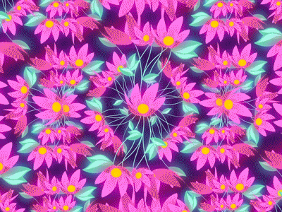 Flowers Mosaic after effects animation 2d animation 3d autodesk maya flowers joysticks mosaic motion rig rubberhose sliders