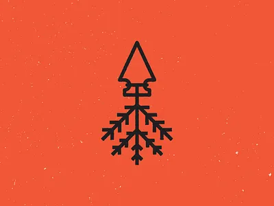 Du Nord arrow icon monoline nord north symbol texture tree vector wip