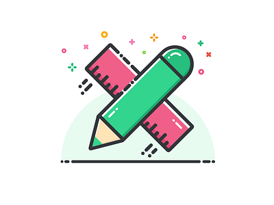 Ruler and Pencil icon