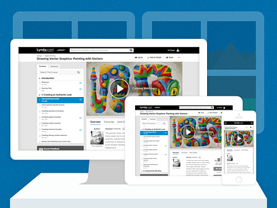 Lynda Member Course Page Dribbble learning responsive video