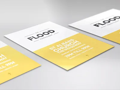 The Flood - Youth Event Flyer branding creative design event flyer modern religion type typography