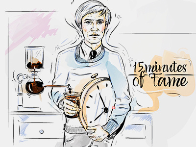 Dribbble239 coffee elena greta illustration linework shop sketch warhol watercolor