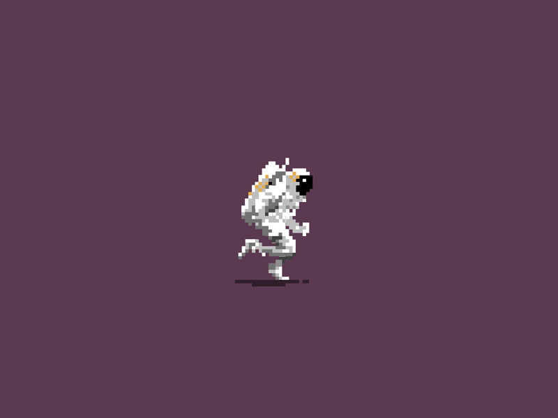Running Animation - Lemonaut animation astronaut game game design gif jetpack lemonaut motion pixel pixelart running space
