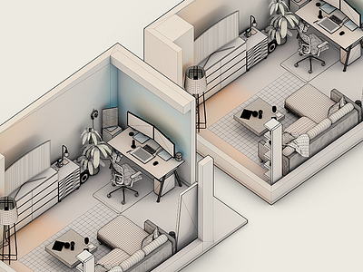 Wireframe 3d c4d cg cgi cinema 4d geometry isometric lines render wireframe