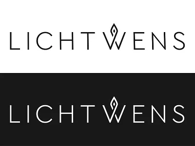 Lichtwens candle light logo minimal