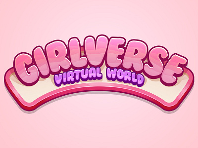 Girlverse design game design game logo games girl girl games logo logo design pink logo