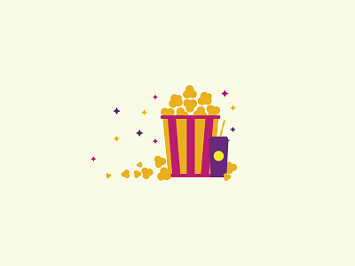 Popcorn Icon icon illustrator movie popcorn