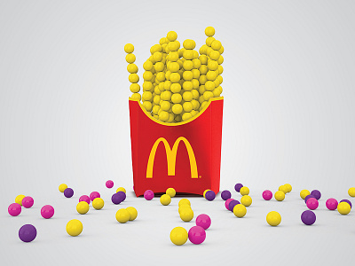 Mcdo 3d illustration psd rewards