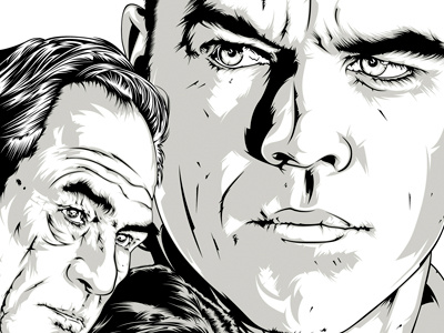 Variety artwork editorial fan art film illustration jason bourne magazine movie variety