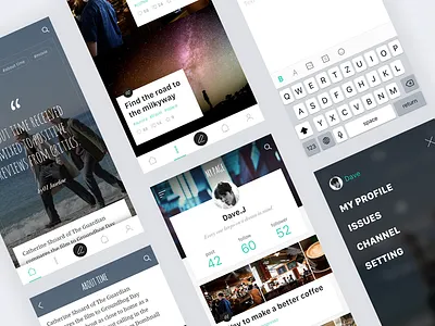 "Paper" timeline blog app app blog design magazine mobile timeline ui