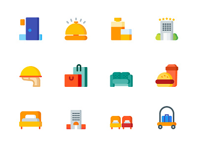 Hotel Icons food holidays hotel icon icons service shopping vacation