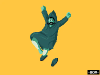 L'haj Miloud : The grill owner 8bit art character game morocco pixelart