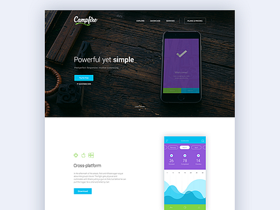 Campfire - Responsive WordPress Landing Page Theme app css landing page mobile parallax responsive startup template theme web wordpress wp