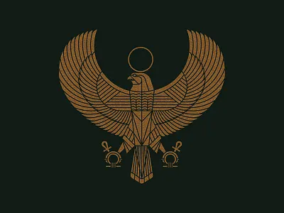 Horus bird egypt egyptian falcon horus illustration line work wings